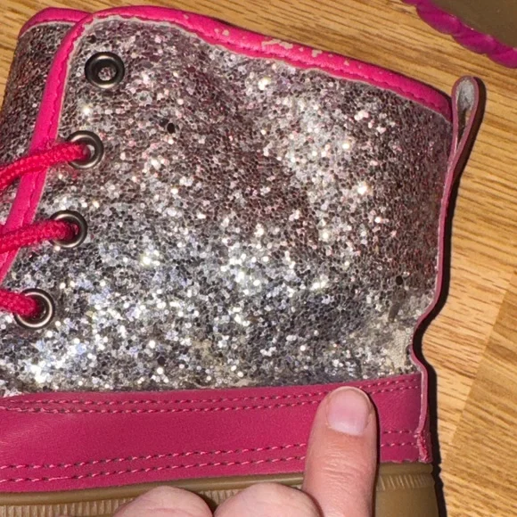 FabKids Brown and Pink Glitter Boots - Picture 10 of 12